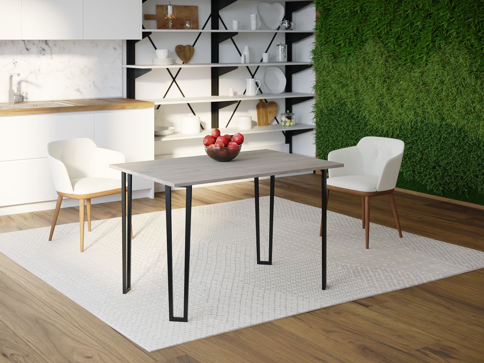 

Обеденный стол Skandi Wood SW041 Вермонт 120 х 80 х 75 см МДФ+Шпон Дуб Серый