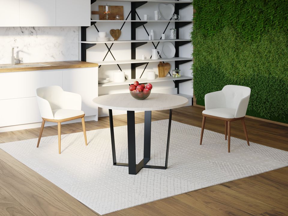 

Обеденный стол Skandi Wood SW080 Огайо Круглый ⌀ 150 см МДФ+Шпон Дуб Белый