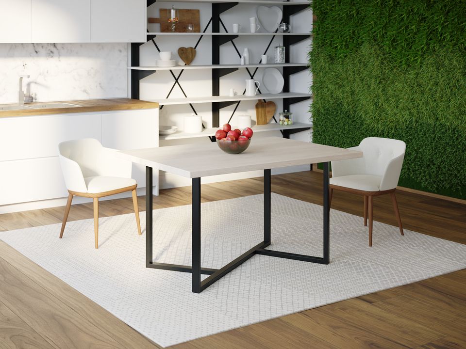 

Обеденный стол Skandi Wood SW038 Аляска 200 х 80 х 75 см МДФ+Шпон Дуб Белый