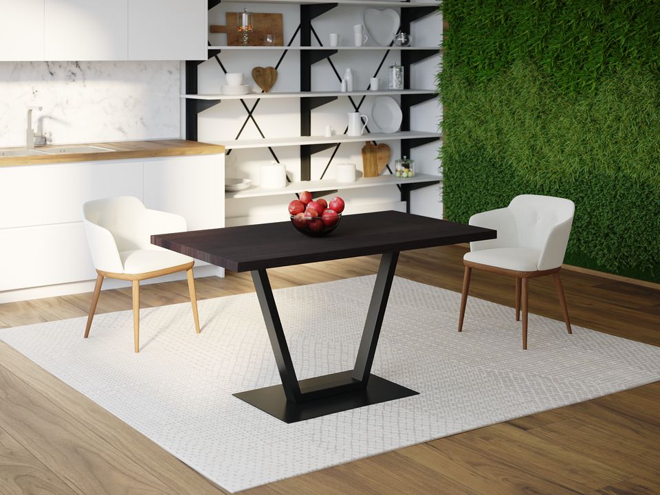 

Обеденный стол Skandi Wood SW057 Мэн 120 х 80 х 75 см МДФ+Шпон Дуб Венге