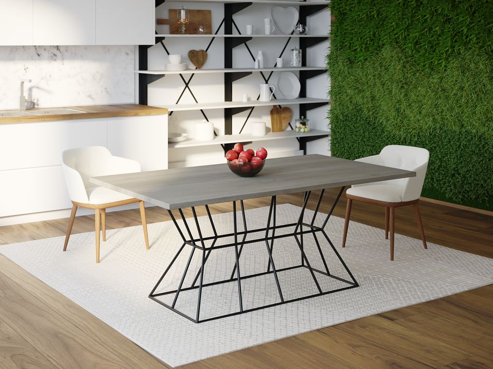 

Обеденный стол Skandi Wood SW077 Олбани 135 х 80 х 75 см МДФ+Шпон Дуб Темно-Cерый