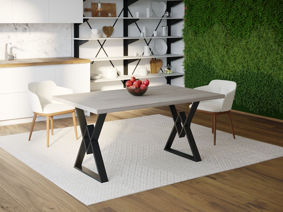 

Обеденный стол Skandi Wood SW095 Таллахасси 135 х 80 х 75 см МДФ+Шпон Дуб Серый