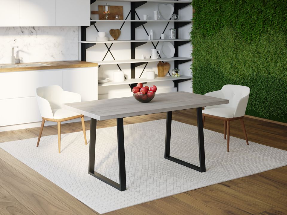 

Обеденный стол Skandi Wood SW073 Род-Айленд 135 х 80 х 75 см МДФ+Шпон Дуб Серый