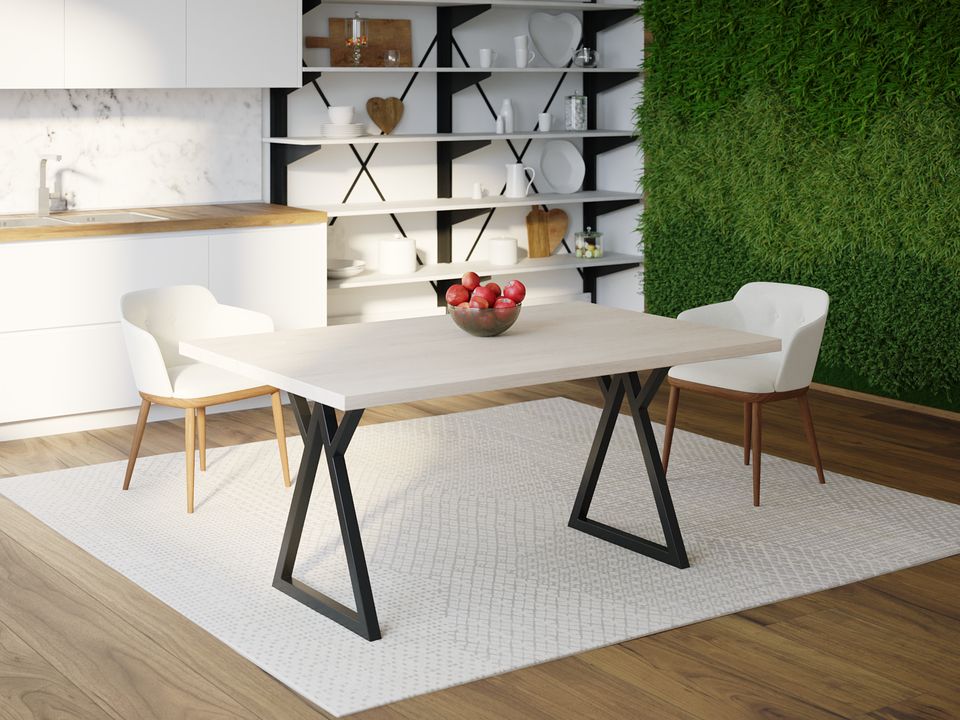 

Обеденный стол Skandi Wood SW097 Бисмарк 135 х 80 х 75 см МДФ+Шпон Дуб Белый