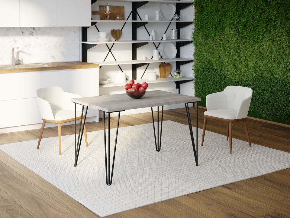 

Обеденный стол Skandi Wood SW051 Кентукки 150 х 80 х 75 см МДФ+Шпон Дуб Серый