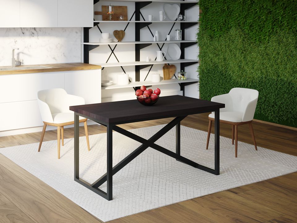 

Обеденный стол Skandi Wood SW082 Оклахома-сити 120 х 80 х 75 см МДФ+Шпон Дуб Венге