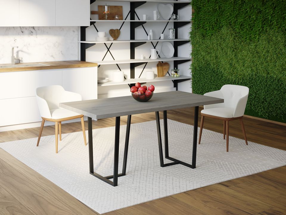 

Обеденный стол Skandi Wood SW094 Колумбус 135 х 80 х 75 см МДФ+Шпон Дуб Темно-Cерый