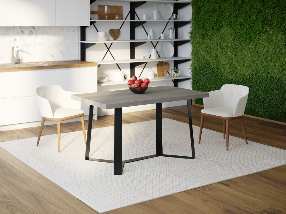 

Обеденный стол Skandi Wood SW046 Джорджия 180 х 80 х 75 см МДФ+Шпон Дуб Темно-Cерый