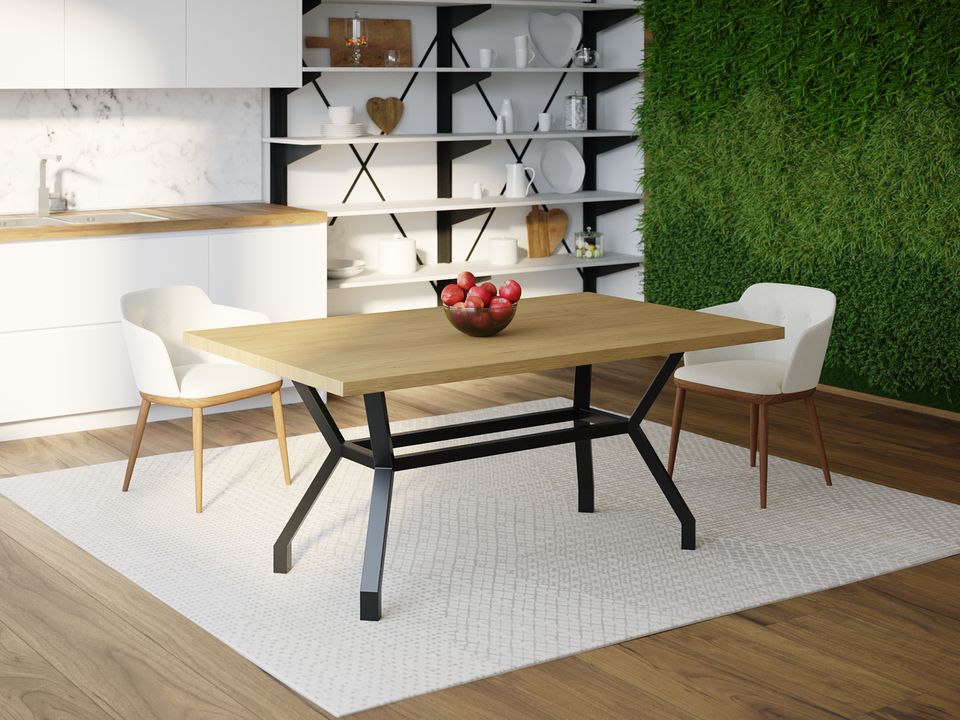 

Обеденный стол Skandi Wood SW100 Гэмпшир 200 х 80 х 75 см МДФ+Шпон Дуб Натуральный