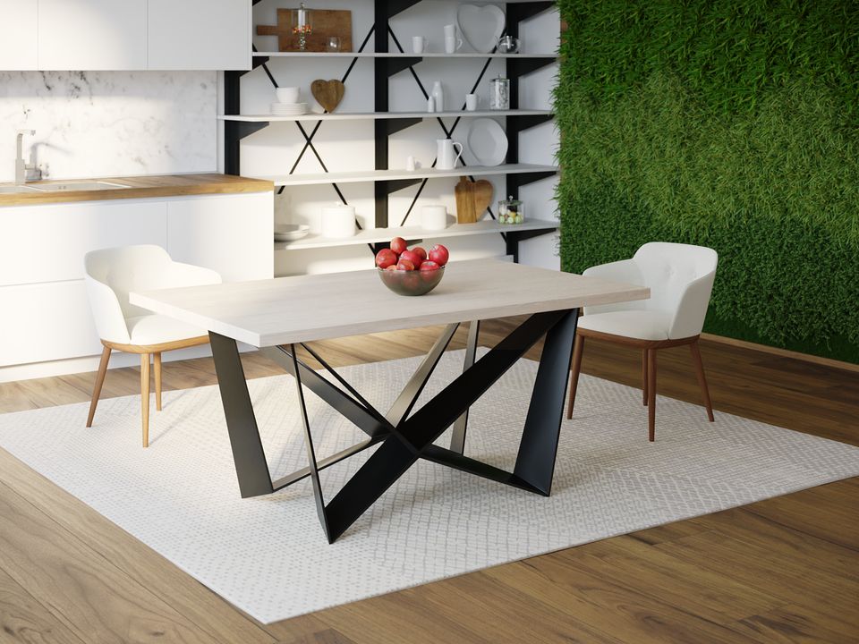 

Обеденный стол Skandi Wood SW112 Чарлстон 200 х 80 х 75 см МДФ+Шпон Дуб Белый