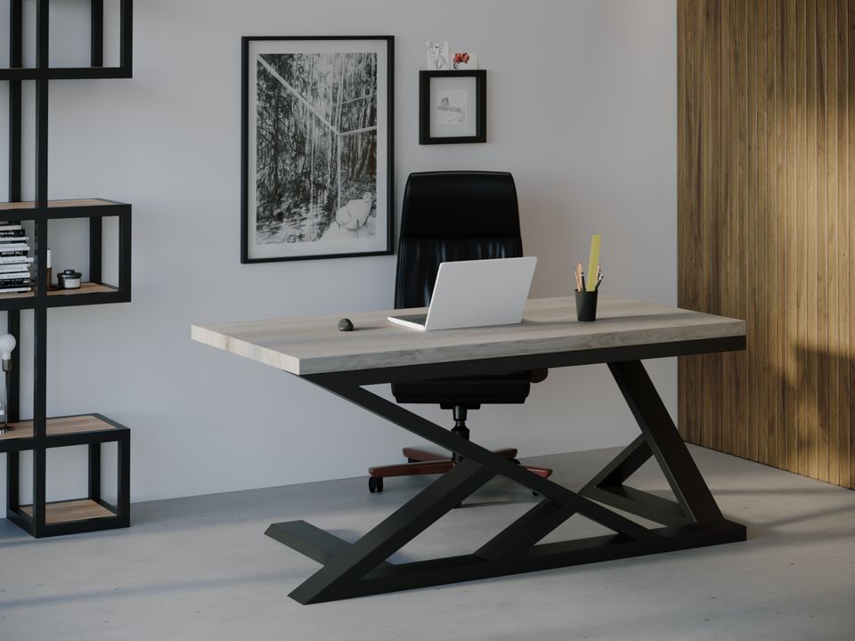 

Компьютерный стол Skandi Wood SW117 Техас 150 х 80 х 75 см МДФ+Шпон Дуб Серый