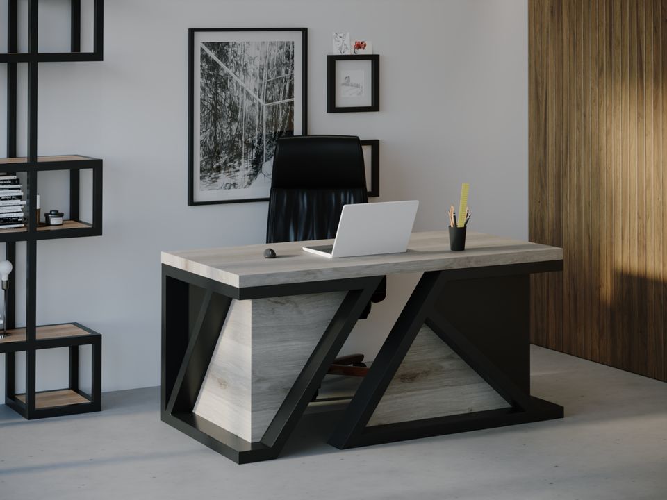 

Компьютерный стол Skandi Wood SW116 Пенсильвания 120 х 80 х 75 см МДФ+Шпон Дуб Серый