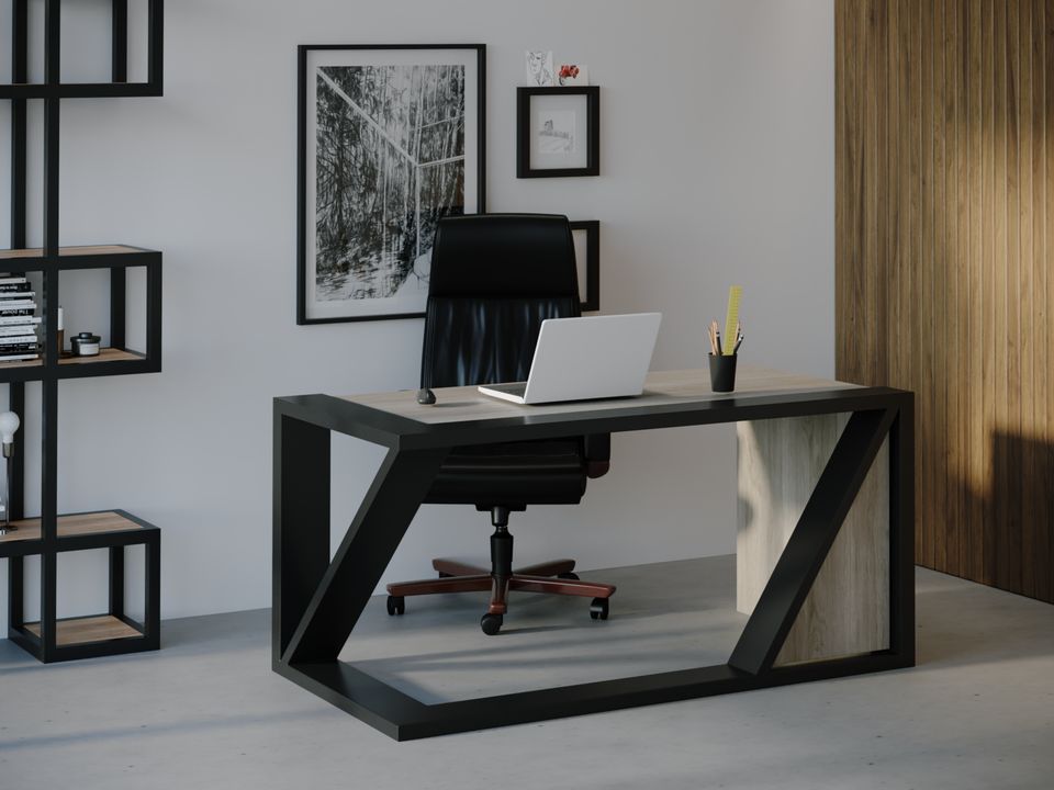 

Компьютерный стол Skandi Wood SW106 Гавайи 120 х 80 х 75 см МДФ+Шпон Дуб Серый