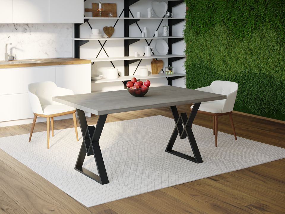 

Обеденный стол Skandi Wood SW095 Таллахасси 135 х 80 х 75 см МДФ+Шпон Дуб Темно-Cерый