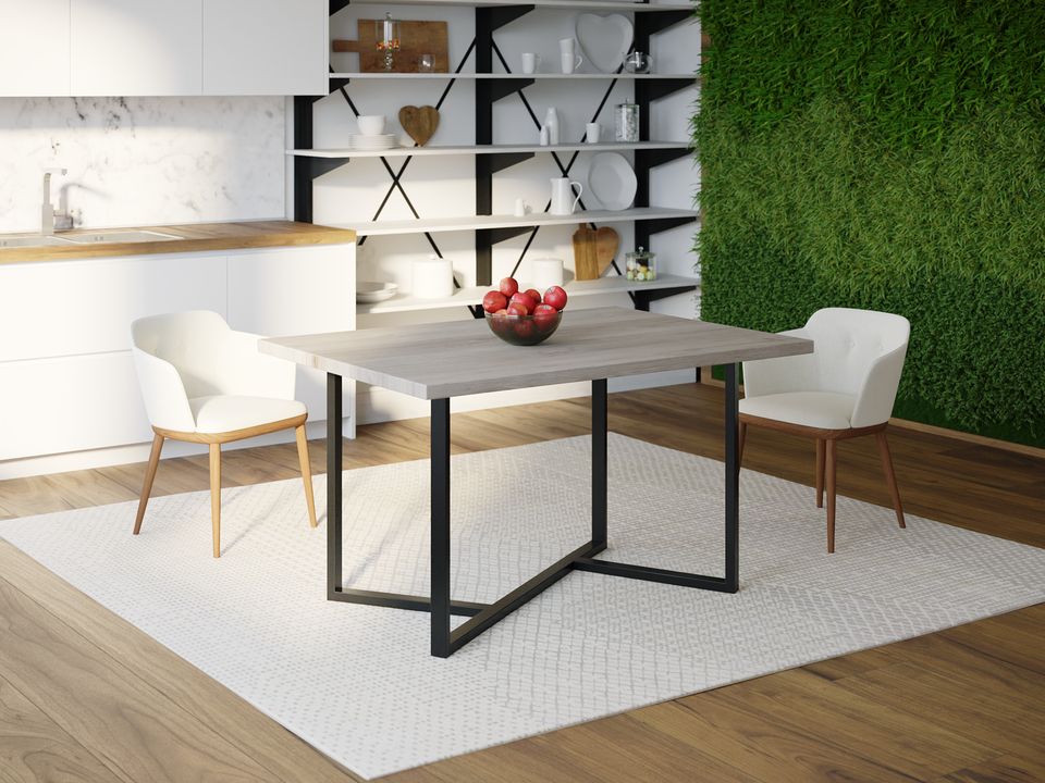 

Обеденный стол Skandi Wood SW038 Аляска 135 х 80 х 75 см МДФ+Шпон Дуб Серый