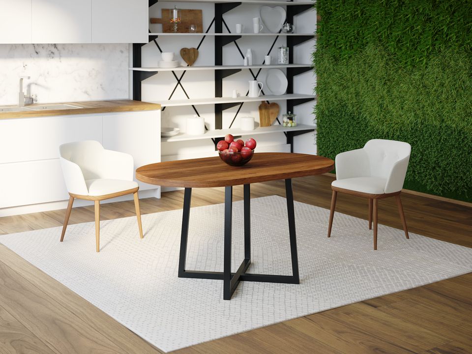 

Обеденный стол Skandi Wood SW049 Невада Круглый ⌀ 150 см МДФ+Шпон Дуб Коричневый