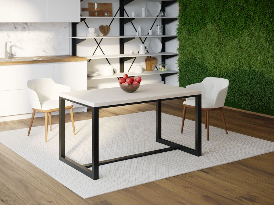 

Обеденный стол Skandi Wood SW104 Довер 135 х 80 х 75 см МДФ+Шпон Дуб Белый
