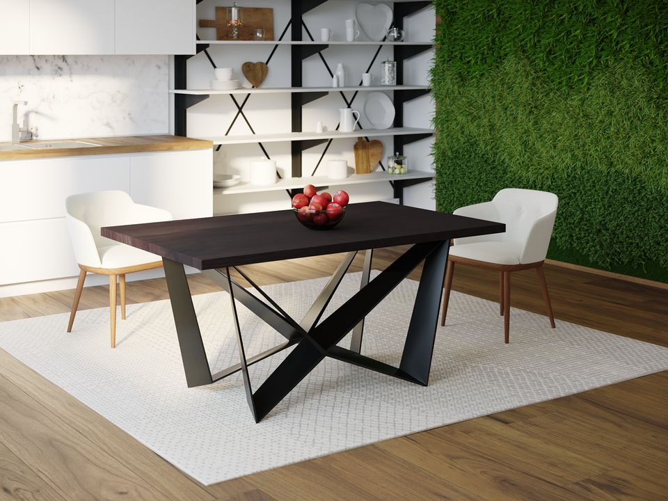 

Обеденный стол Skandi Wood SW112 Чарлстон 150 х 80 х 75 см МДФ+Шпон Дуб Венге