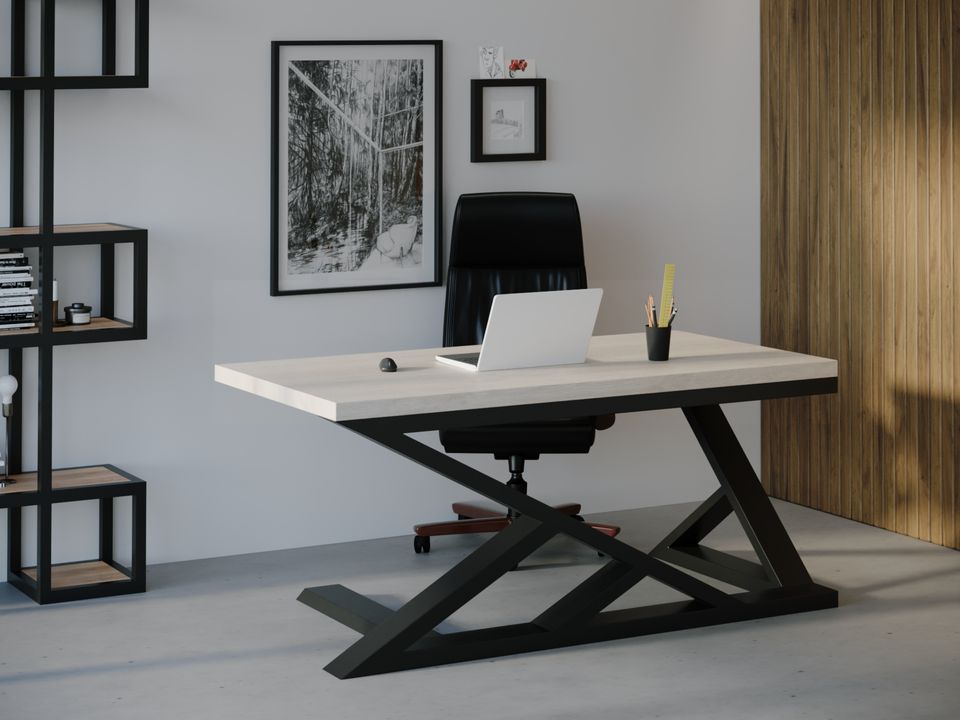 

Компьютерный стол Skandi Wood SW117 Техас 150 х 80 х 75 см МДФ+Шпон Дуб Белый