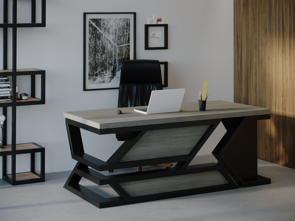 

Компьютерный стол Skandi Wood SW114 Виргиния 120 х 80 х 75 см МДФ+Шпон Дуб Темно-Cерый