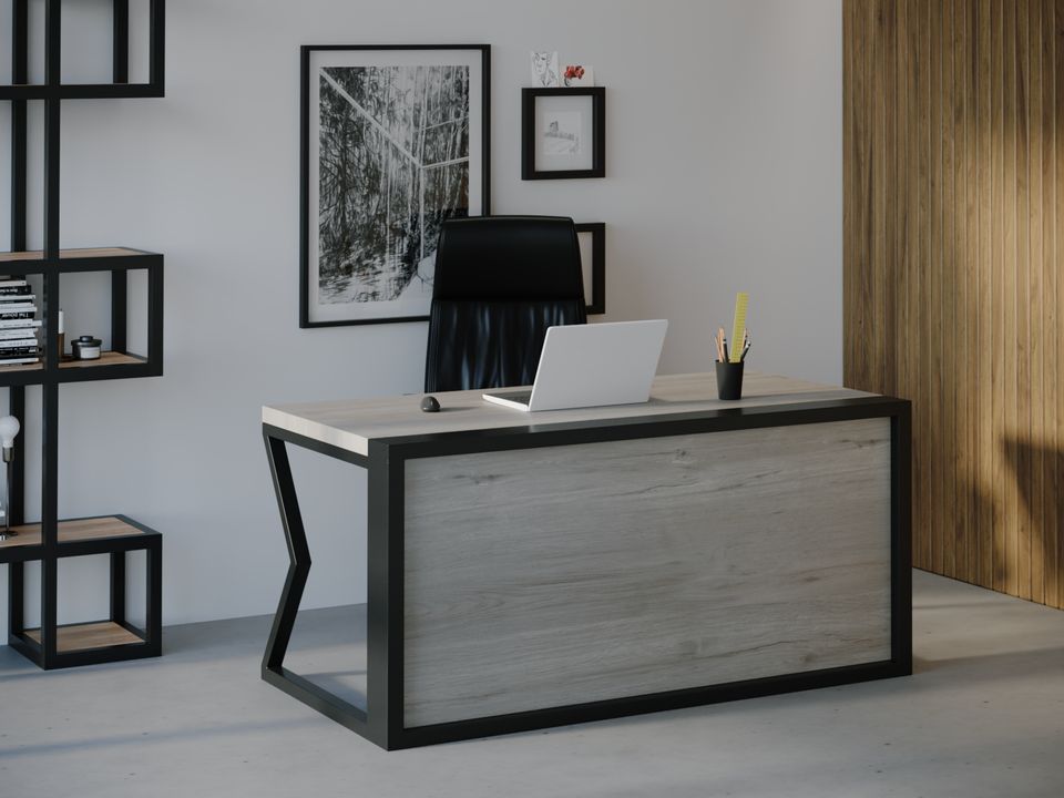 

Компьютерный стол Skandi Wood SW111 Миссури 150 х 80 х 75 см МДФ+Шпон Дуб Серый