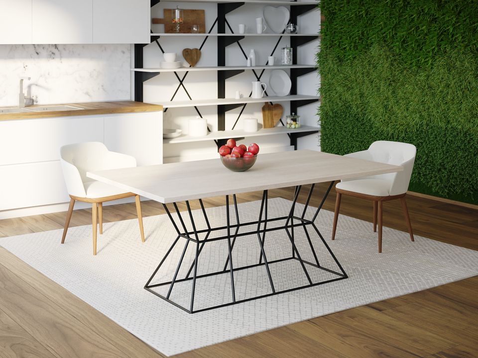 

Обеденный стол Skandi Wood SW077 Олбани 150 х 80 х 75 см МДФ+Шпон Дуб Белый