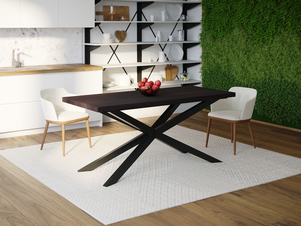 

Обеденный стол Skandi Wood SW037 Айова 200 х 80 х 75 см МДФ+Шпон Дуб Венге