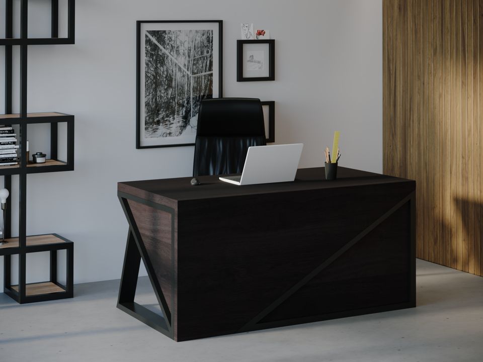 

Компьютерный стол Skandi Wood SW108 Канзас 200 х 80 х 75 см МДФ+Шпон Дуб Венге