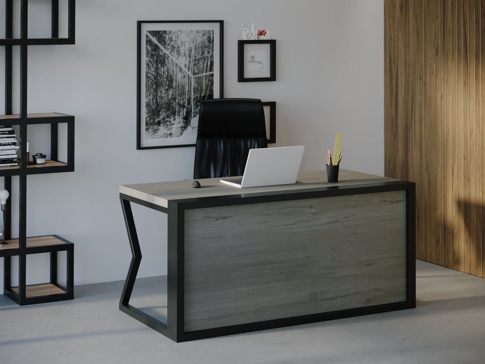 

Компьютерный стол Skandi Wood SW111 Миссури 135 х 80 х 75 см МДФ+Шпон Дуб Темно-Cерый