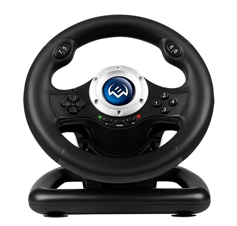 

Руль гоночный игровой вибрационный с педалями Sven GC-W500