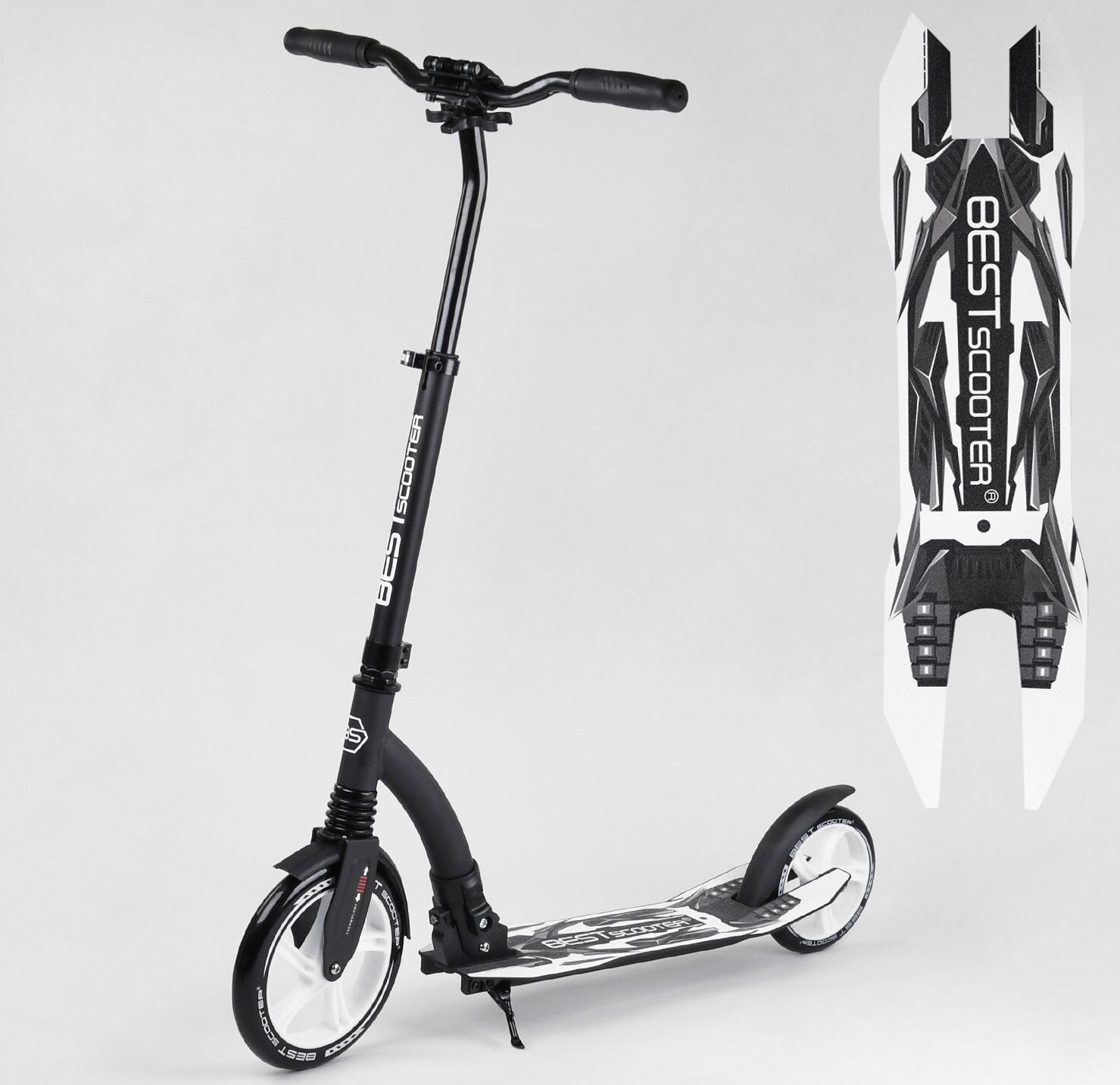 

Двухколесный самокат Best Scooter 75343 Складной амортизационный блок Белый