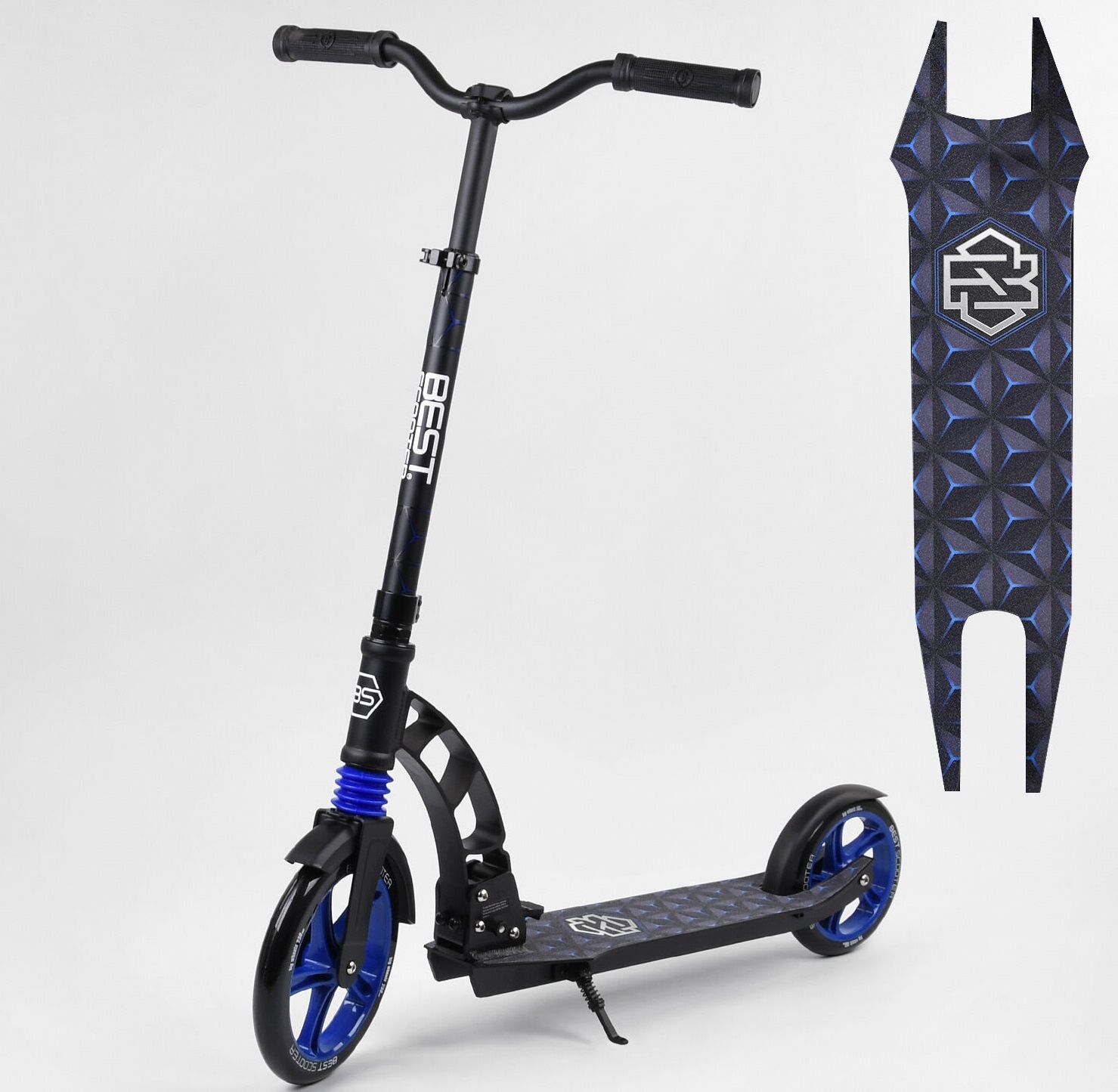 

Двухколесный самокат Best Scooter 81246 Складной амортизационный блок Синий
