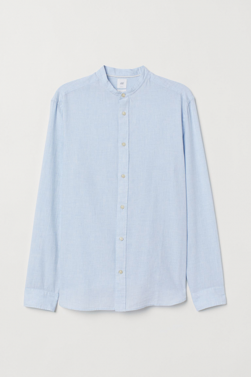 

Сорочка комір стійка H&M 0737311005 XXL Голубой