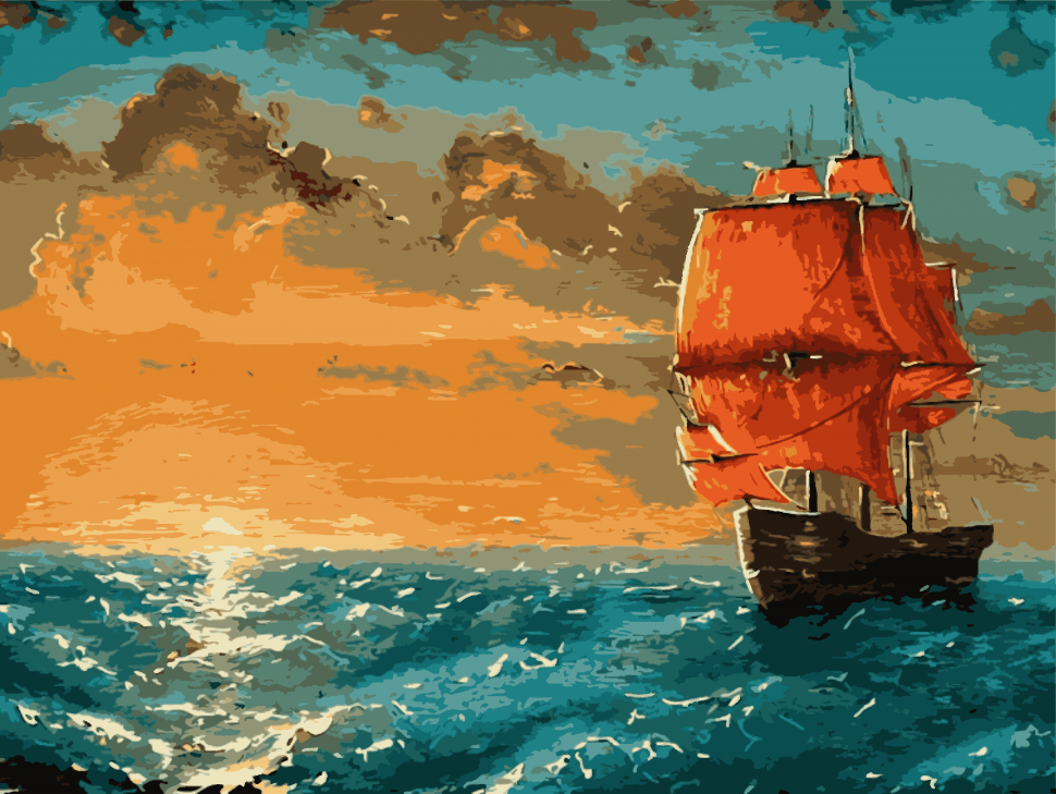 

Картина по номерам ART CRAFT 10509 40*50 см Алые паруса