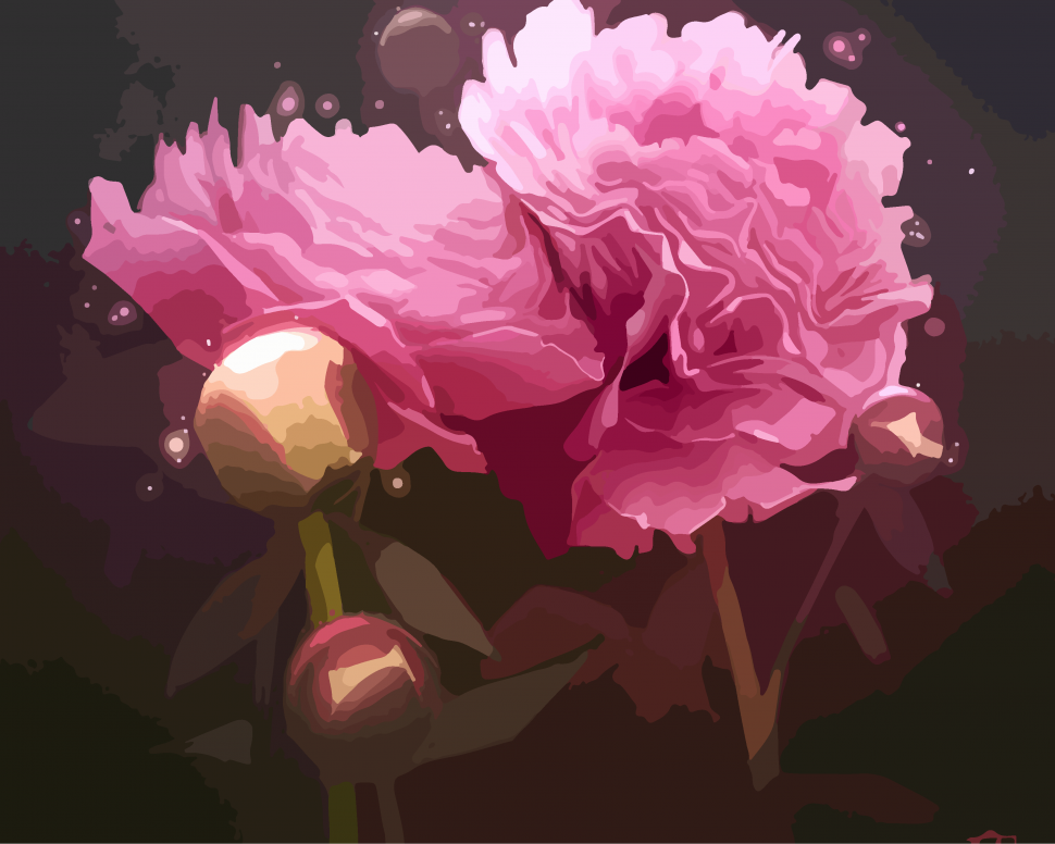 

Картина по номерам ART CRAFT 12123 40*50 см Магические пионы