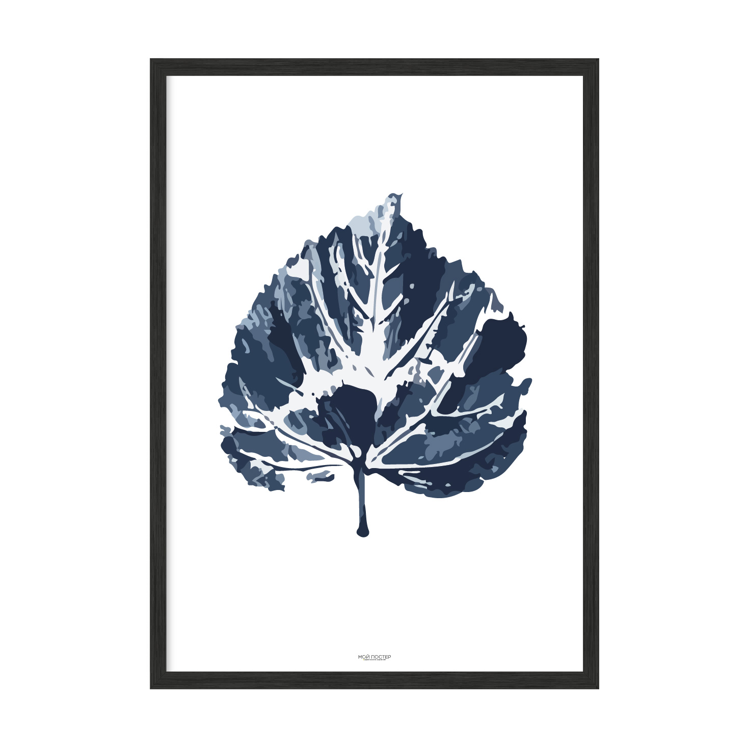 

Постер в рамке MY POSTER 420x594 мм Black "Blue leaf"