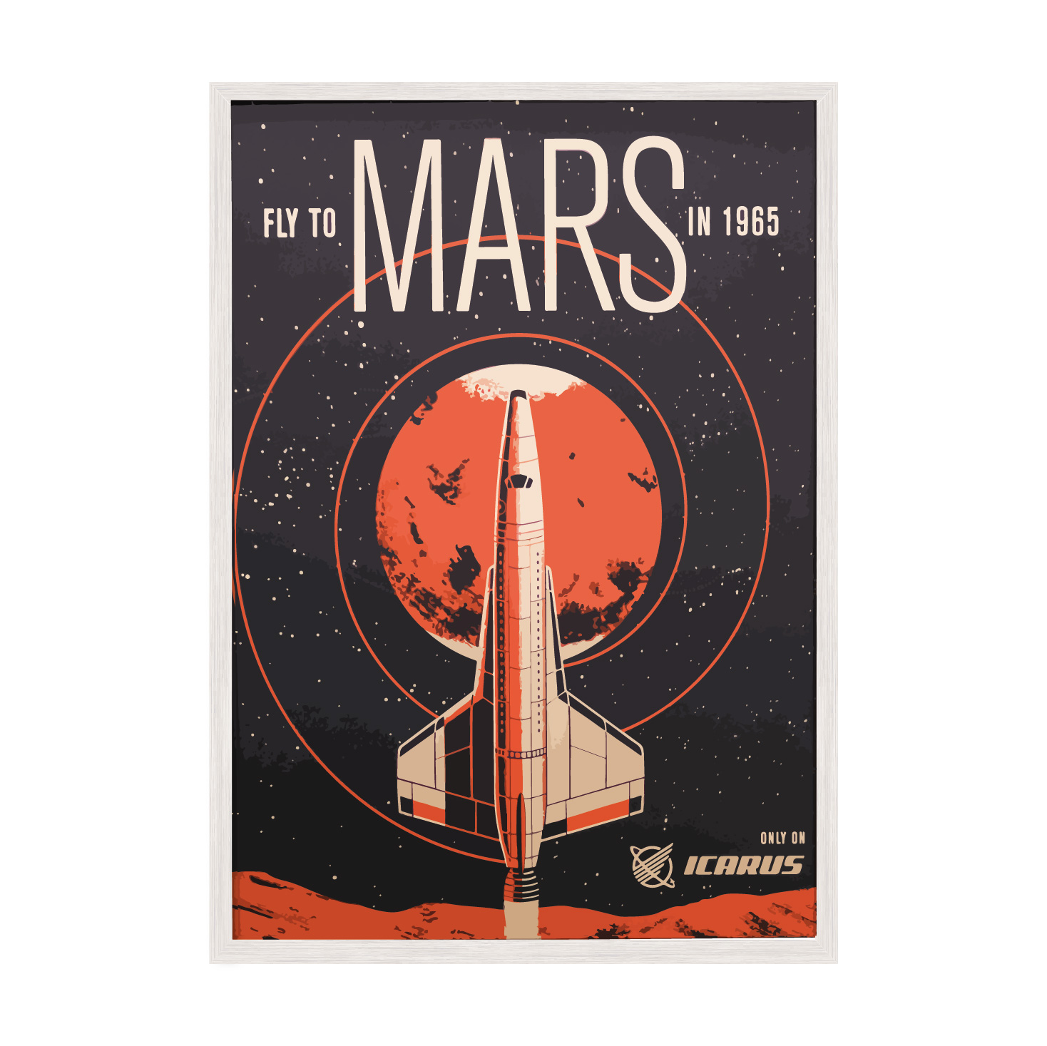 

Постер в рамке MY POSTER 420x594 мм White "Fly to Mars"