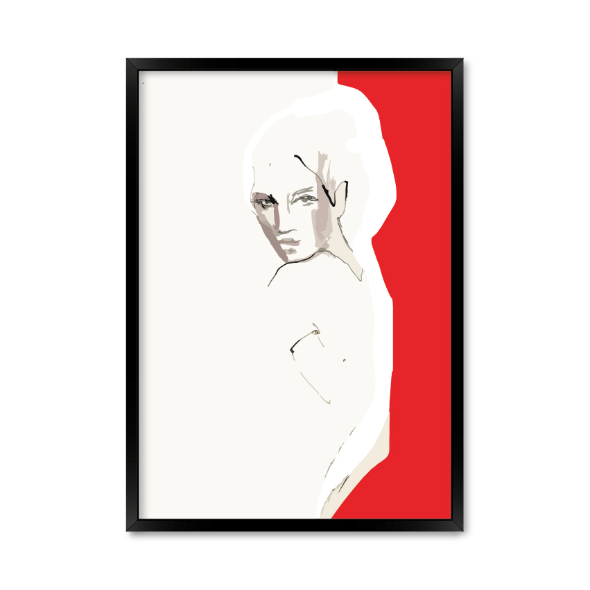 

Постер "Red girl" с антибликовым стеклом 29.7 x 42 см в чёрной рамке