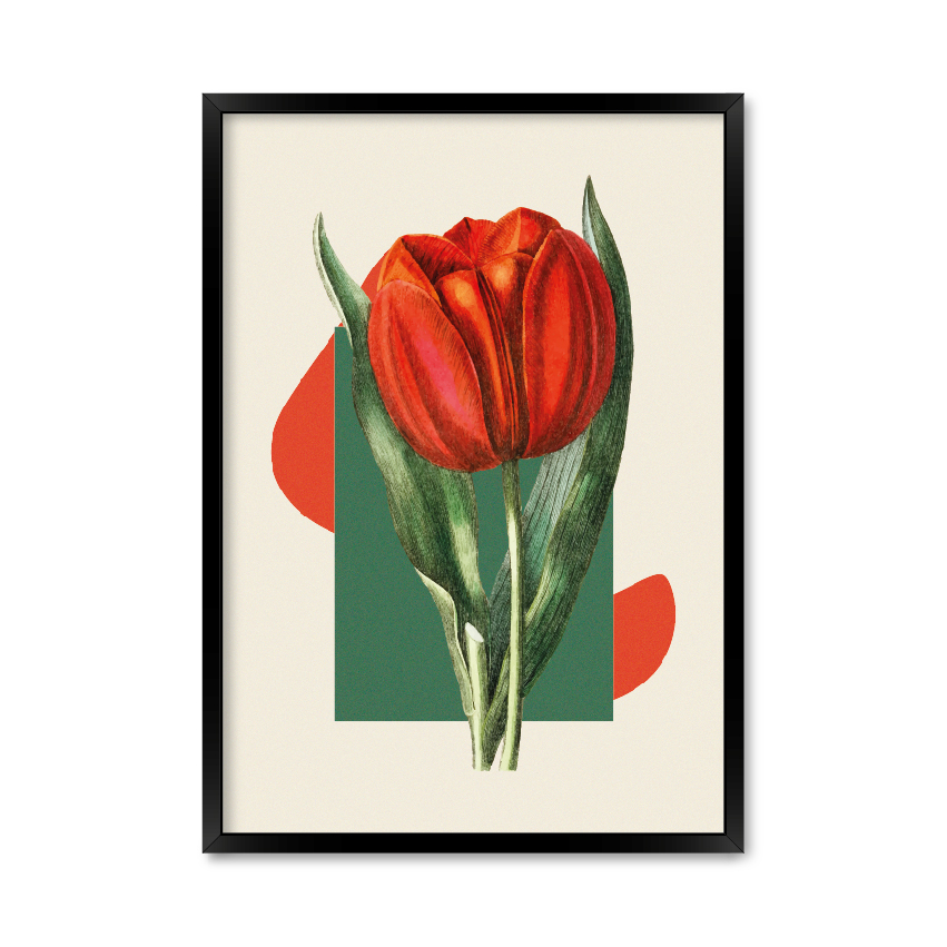 

Постер "Art tulip" с антибликовым стеклом 59.6 x 84 см в чёрной рамке