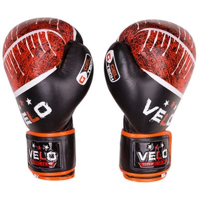 

Боксерские перчатки Velo кожаные черно-оранжевые 12oz microfiber (SKL11-281320)
