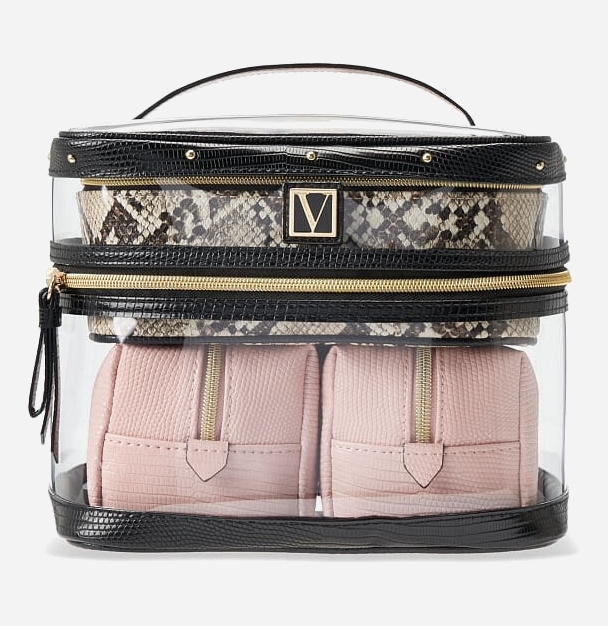 

Бьюти-кейс + косметички Victoria's Secret 505452869 Розовый/Питон