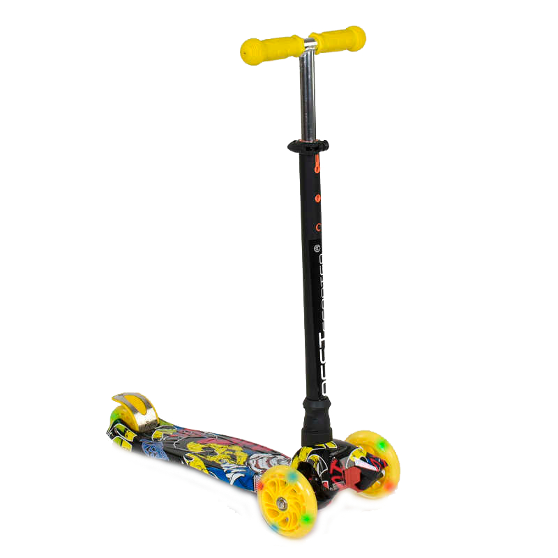 

Самокат А 24650 /779-1394 MAXI "Best Scooter" пластмассовый, 4 колеса PU, СВЕТ, трубка руля алюминиевая, d=12см, в коробке