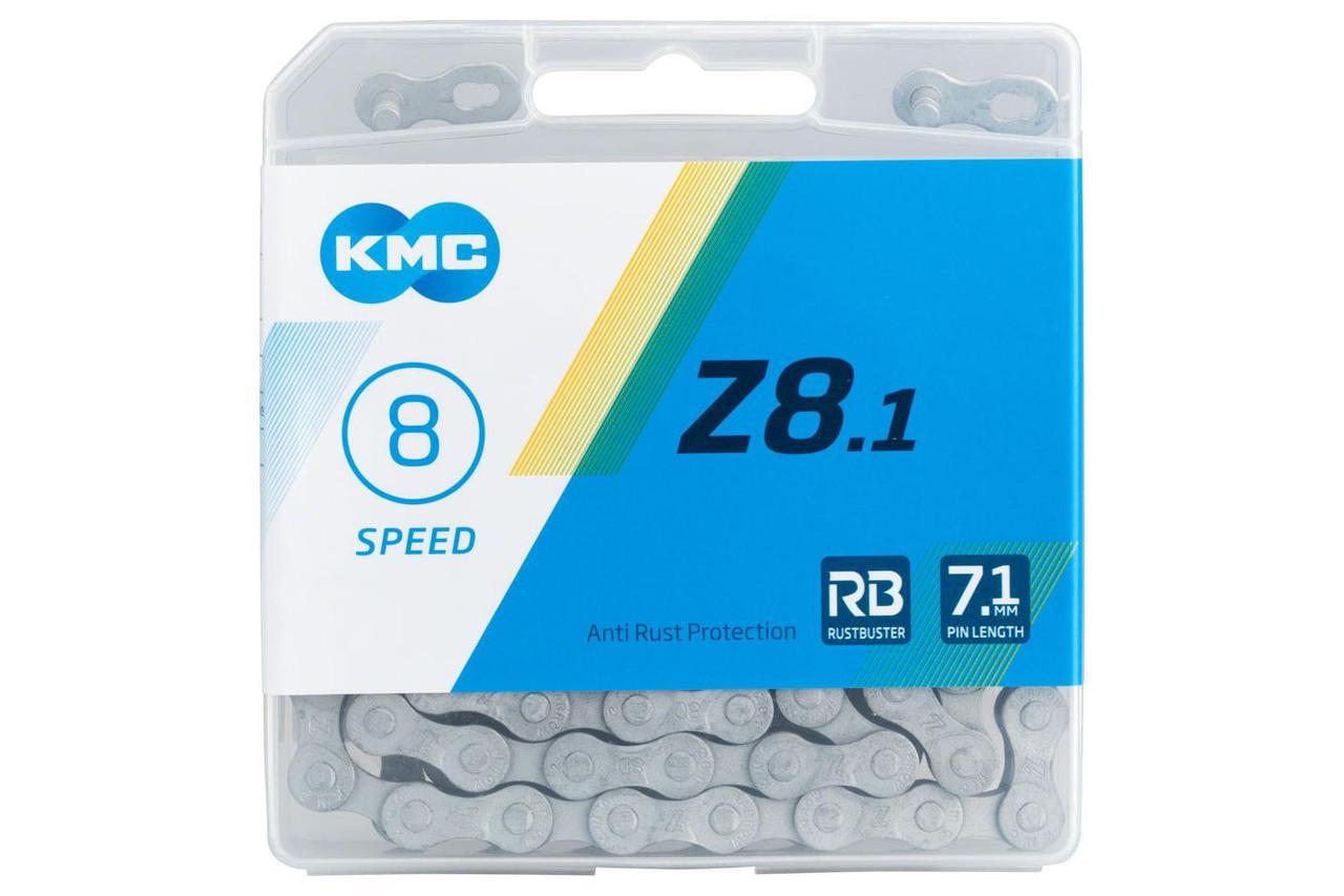 

Велосипедная цепь KMC Z8.1 RB с замком, 6/7/8 скоростей