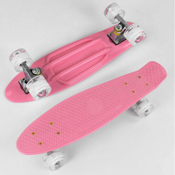 

Скейт пенни борд для девочки Best Board N653180 со светящимися колесами Розовый