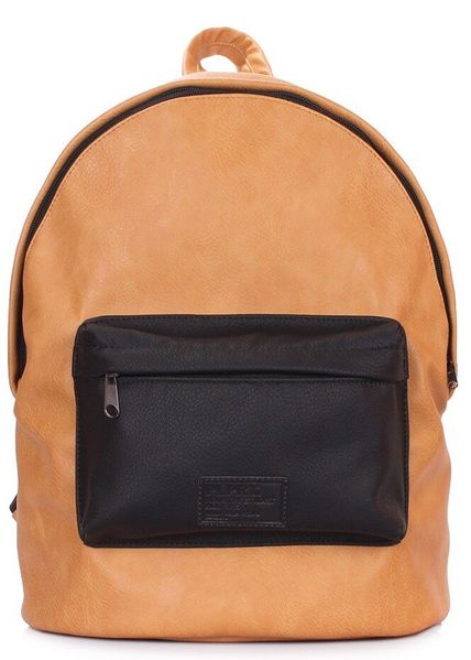 

Городской рюкзак из кожзама POOLPARTY backpack-pu-orange-black
