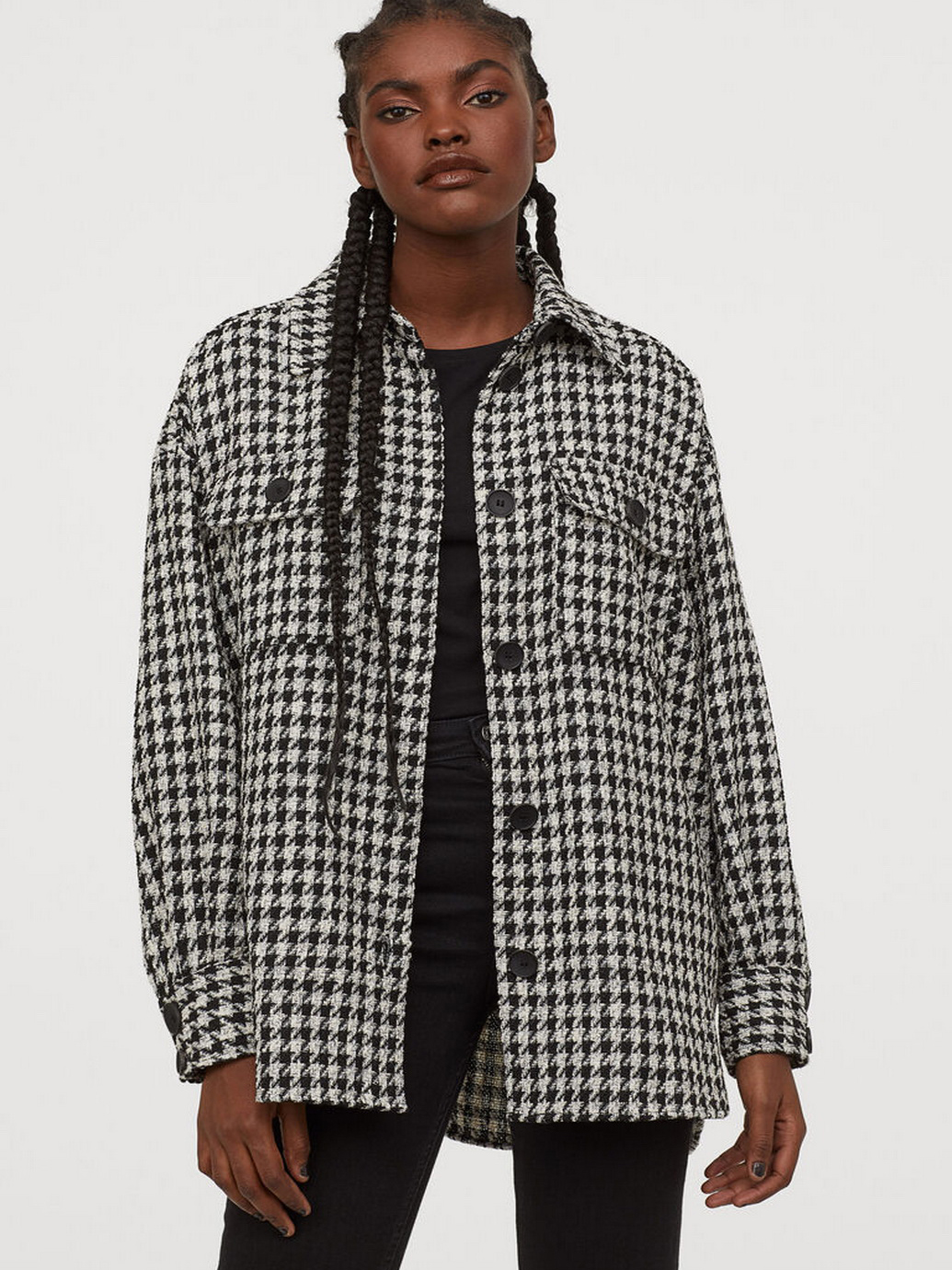 

Куртка-рубашка H&M 0821674-0 S-M Черная