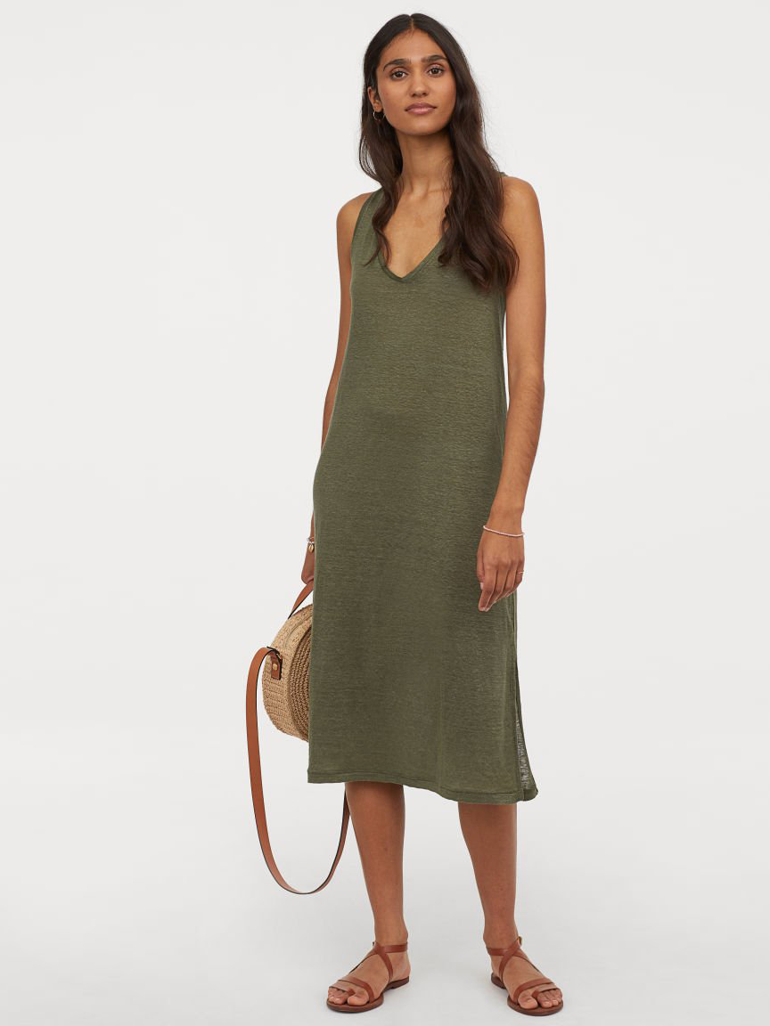 

Сарафан H&M 0752815-9  Хаки, Сарафан H&M 0752815-9 XL Хаки
