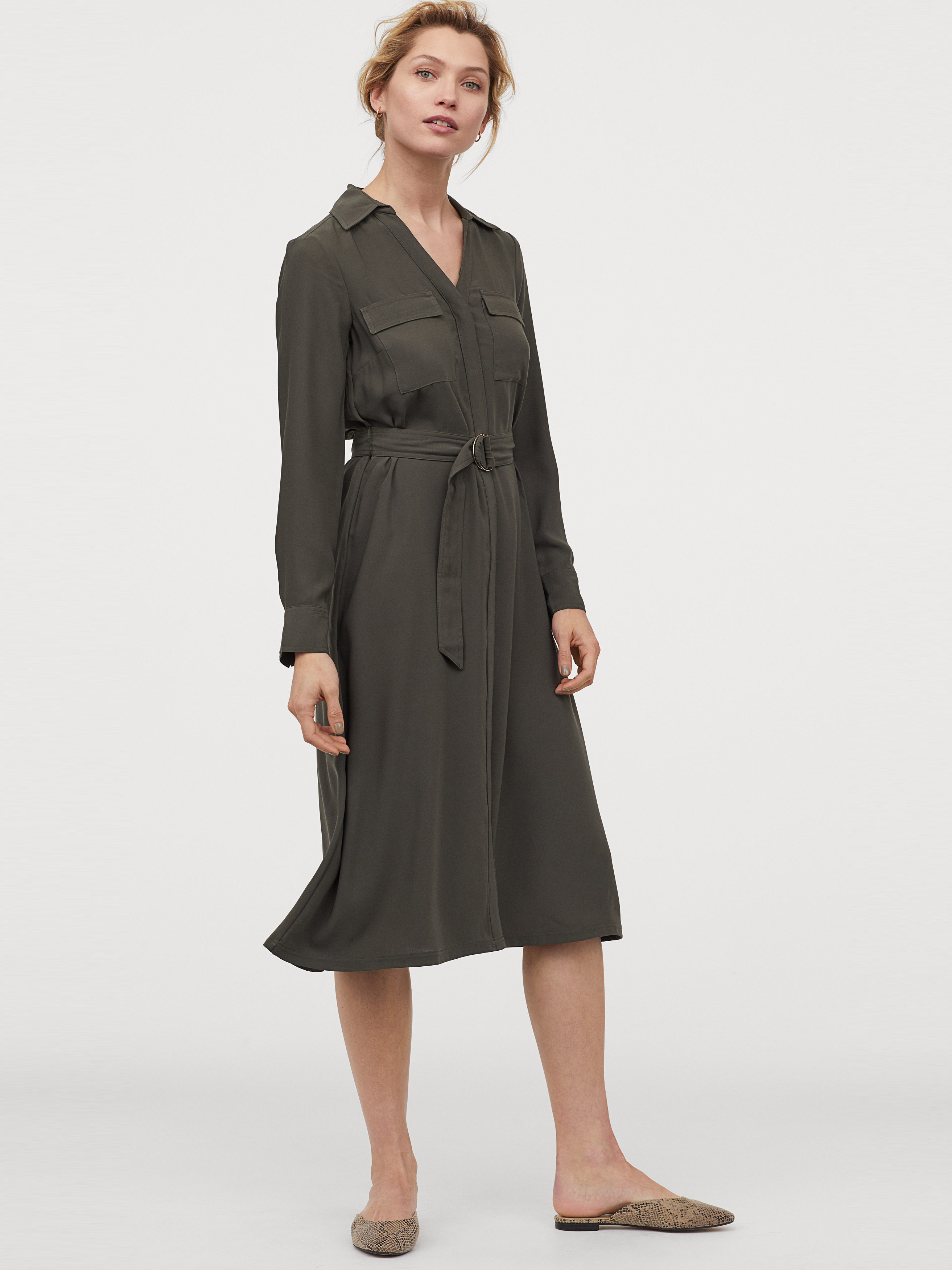 

Платье H&M 0849868-1  Хаки, Платье H&M 0849868-1 38 Хаки