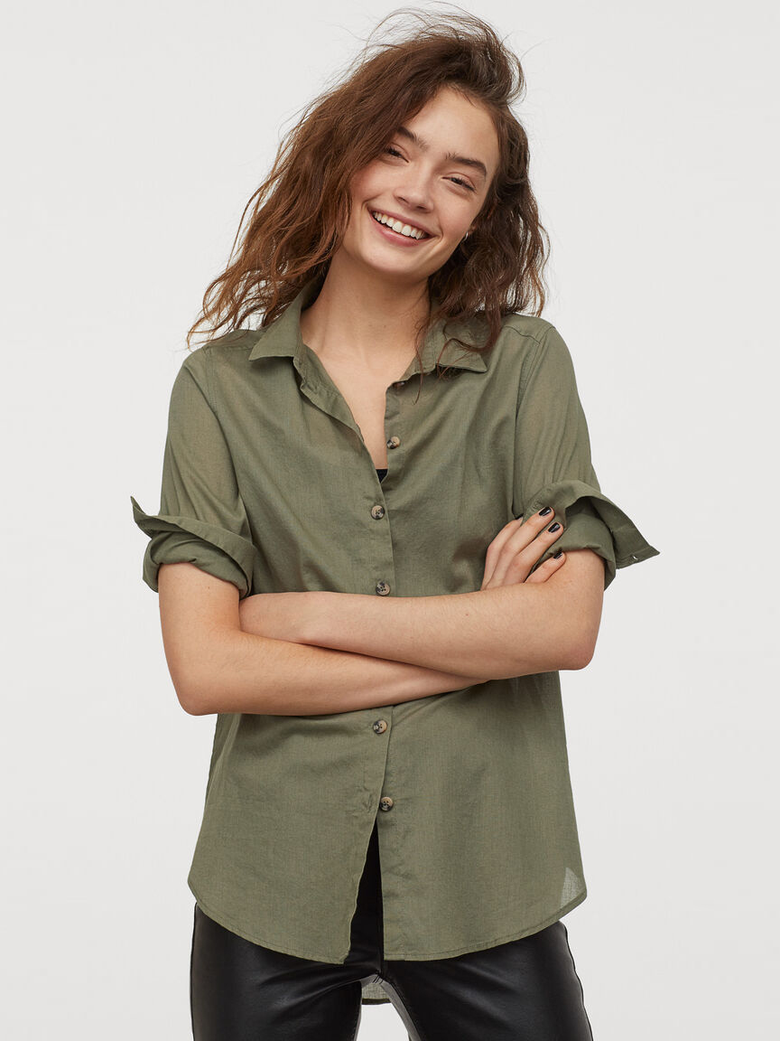 

Рубашка H&M 0697564-0 34 Хаки