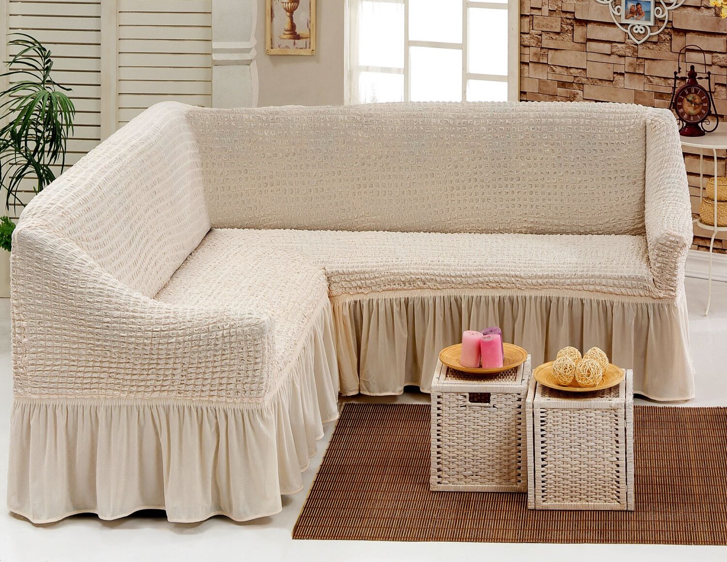 

Чехол для углового дивана Home Collection Evibu Турция Молочный (NT-1550419)